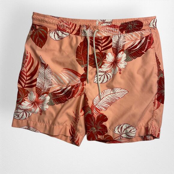 Tommy Bahama Relax Floral Leaf Lined Swim Trunks Cargo Shorts Men's Size Large‎ - Picture 1 of 8